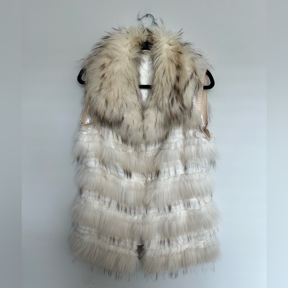Alaska Fur Gallery 100% Fur Vest rabbit and fox Size S/M - Picture 5 of 9